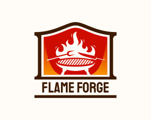 Flame Smoked Restaurant logo design