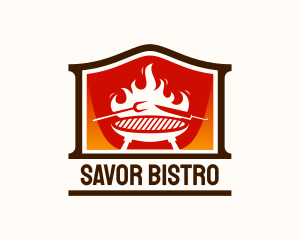 Flame Smoked Restaurant logo design