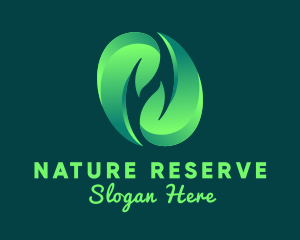 Nature Leaf Hands logo design