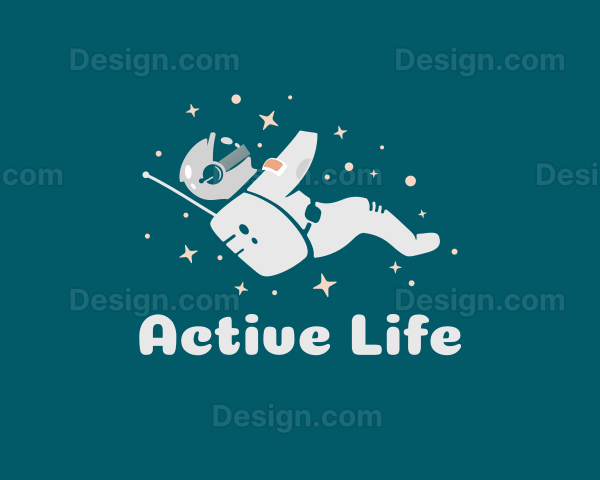 Space Stars Astronaut Logo