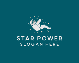 Space Stars Astronaut logo design