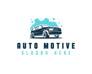 Bubbles Car Auto Wash logo design