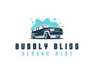 Bubbles Car Auto Wash logo design