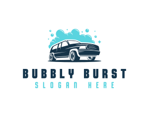 Bubbles Car Auto Wash logo design