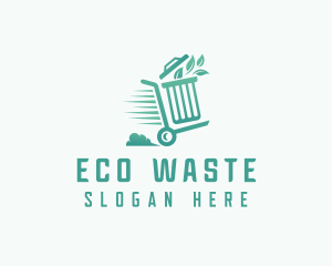 Leaf Trash Garbage Disposal logo design