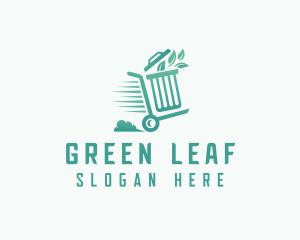 Leaf Trash Garbage Disposal logo design