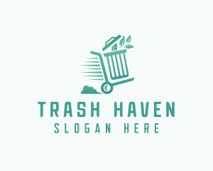 Leaf Trash Garbage Disposal logo design