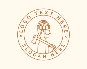 Hipster Lumberjack Beanie logo