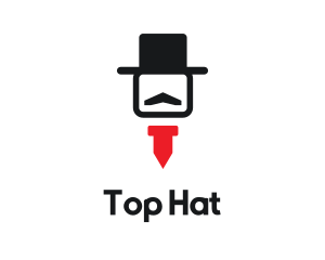 Gentleman Hat Tie logo design