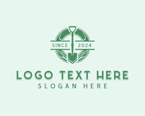 Landscaping Shovel Garden Logo