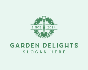 Landscaping Shovel Garden logo design