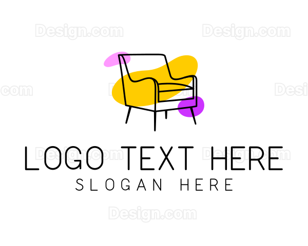 Abstract Couch Chair Furniture Logo