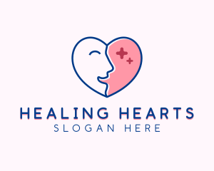 Medical Heart Psychology logo design