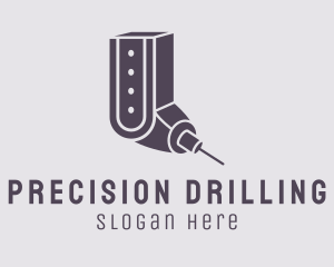 Industrial CNC Drill  logo design