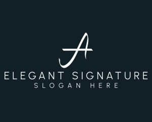 Handwritten Cursive Signature logo