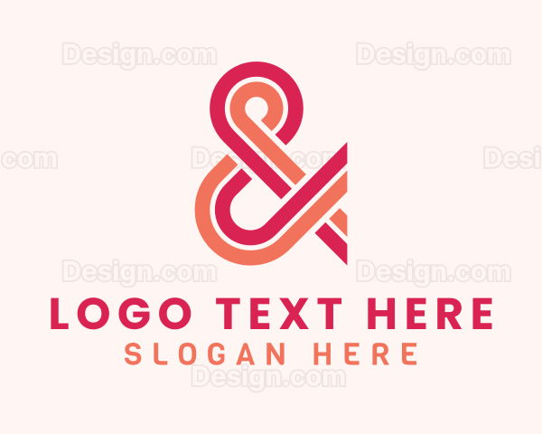 Modern Ampersand Type Logo