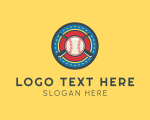 Baseball Bat Ball Circle Logo