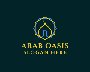 Minimalist Arabic Mosque  logo design