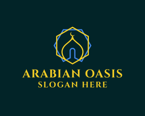 Minimalist Arabic Mosque  logo design