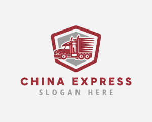 Truck Express Courier logo design