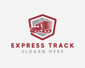 Truck Express Courier logo design