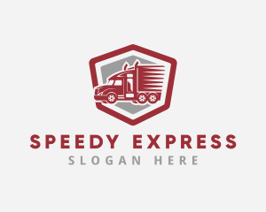 Truck Express Courier logo design