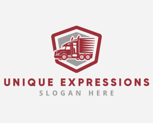 Truck Express Courier logo design