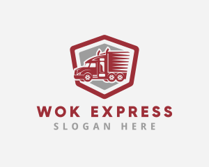 Truck Express Courier logo design