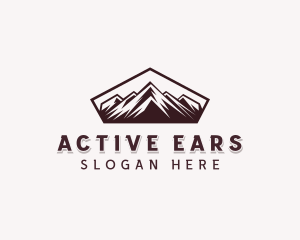 Hiking Mountain Adventure logo design