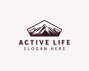 Hiking Mountain Adventure logo design