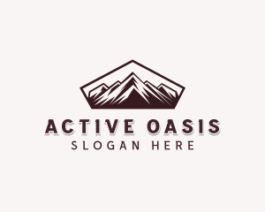 Hiking Mountain Adventure logo design