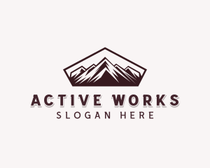 Hiking Mountain Adventure logo design