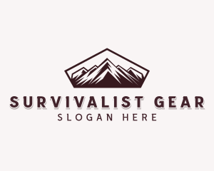 Hiking Mountain Adventure logo design