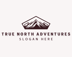 Hiking Mountain Adventure logo design