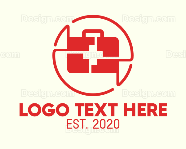 Red Medical Emergency Kit Logo