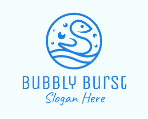 Blue Bubbly Bird logo