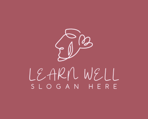 Wellness Floral Face logo design