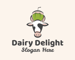 Cow Fresh Coconut  logo design