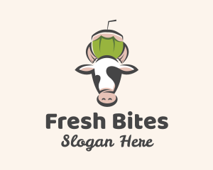 Cow Fresh Coconut  logo design