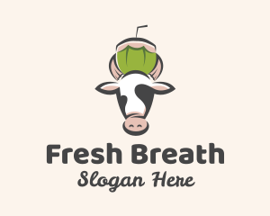 Cow Fresh Coconut  logo design