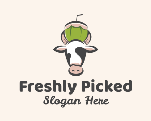 Cow Fresh Coconut  logo design