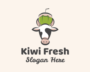 Cow Fresh Coconut  logo design