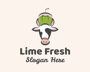 Cow Fresh Coconut  logo design