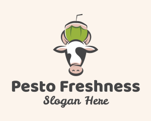 Cow Fresh Coconut  logo design