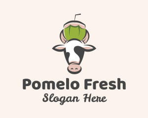 Cow Fresh Coconut  logo design