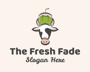 Cow Fresh Coconut  logo design