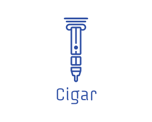 Blue Pillar Vape logo design