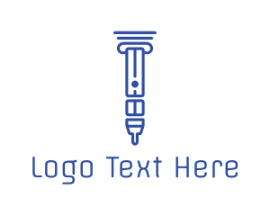 Puff - Blue Pillar Vape logo design