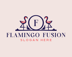 Flamingo Bird Animal logo