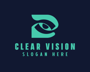 Optical Eye Letter D logo